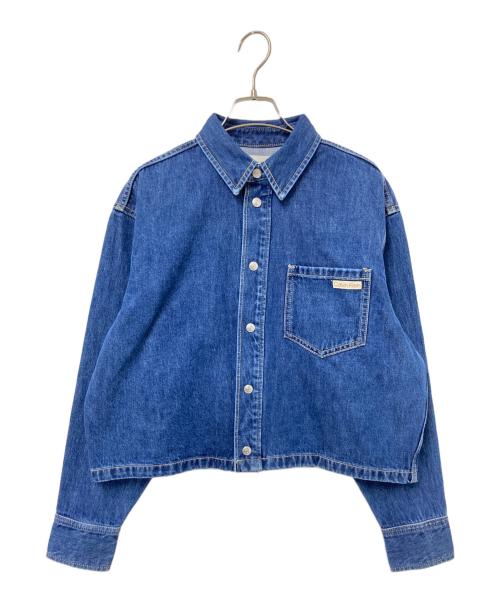 Calvin Klein（カルバンクライン）Calvin Klein (カルバンクライン) AR-CROP DAD DENIM JACKET インディゴ サイズ:S 未使用品の古着・服飾アイテム