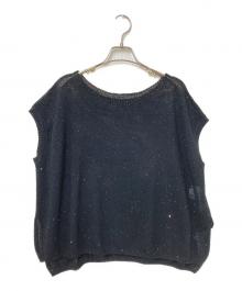 CADUNE（カデュネ）の古着「フレンチメッシュニット」｜ブラック