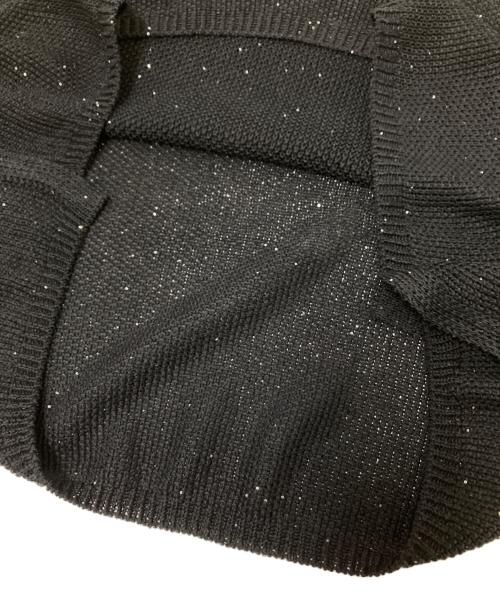 CADUNE（カデュネ）CADUNE (カデュネ) フレンチメッシュニット ブラック サイズ:38の古着・服飾アイテム