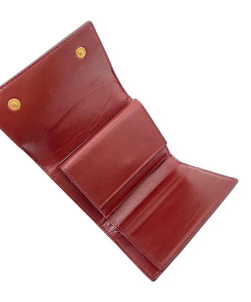 CELINE（セリーヌ）CELINE (セリーヌ) スモール トリフォールドウォレット ボルドーの古着・服飾アイテム