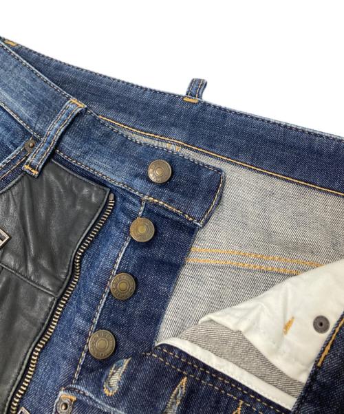 DSQUARED2（ディースクエアード）DSQUARED2 (ディースクエアード) バイカーデニムパンツ インディゴ サイズ:44の古着・服飾アイテム