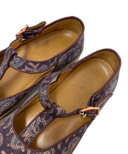 PAUL SMITH（ポールスミス）PAUL SMITH (ポールスミス) ペイズリー柄グルカ風スニーカー パープル サイズ:8の古着・服飾アイテム