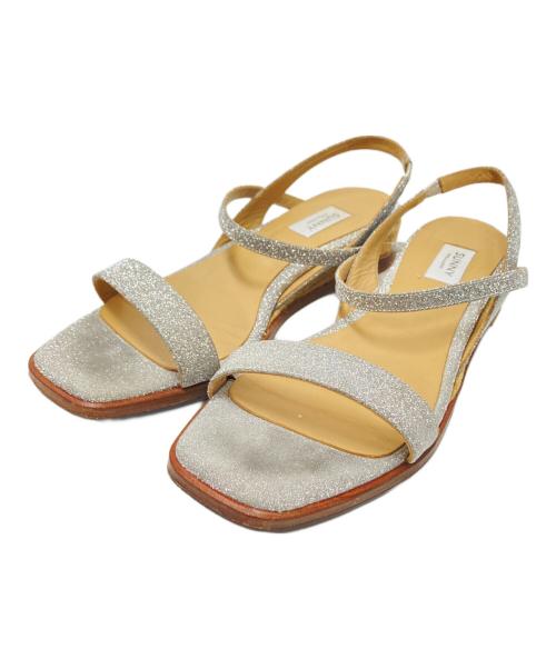 PELLICO SUNNY（ペリーコサニー）PELLICO SUNNY (ペリーコサニー) ラメストラップサンダル シルバー サイズ:38の古着・服飾アイテム