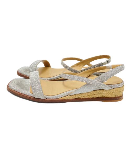 PELLICO SUNNY（ペリーコサニー）PELLICO SUNNY (ペリーコサニー) ラメストラップサンダル シルバー サイズ:38の古着・服飾アイテム