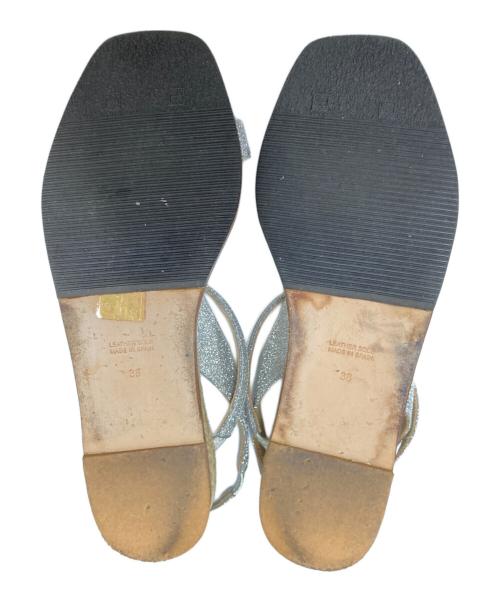 PELLICO SUNNY（ペリーコサニー）PELLICO SUNNY (ペリーコサニー) ラメストラップサンダル シルバー サイズ:38の古着・服飾アイテム