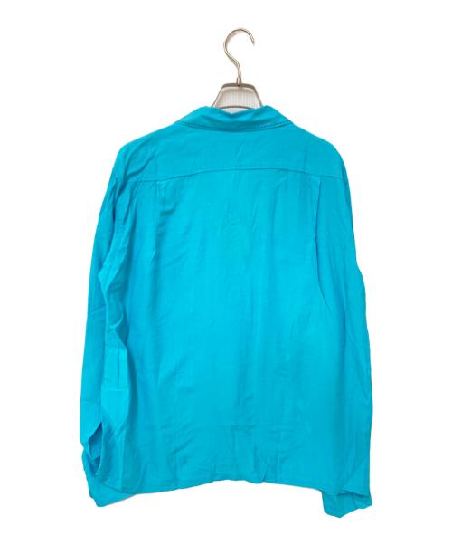 STYLE EYES（スタイルアイズ）STYLE EYES (スタイルアイズ) Rayon Bowring Shirt “SADDLE” ブルー サイズ:Mの古着・服飾アイテム