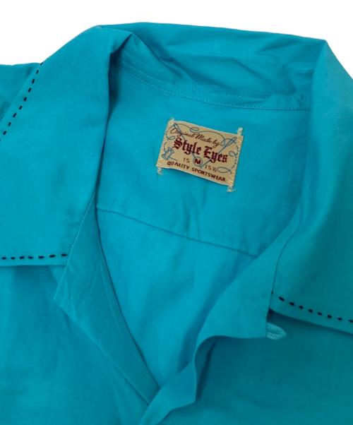 STYLE EYES（スタイルアイズ）STYLE EYES (スタイルアイズ) Rayon Bowring Shirt “SADDLE” ブルー サイズ:Mの古着・服飾アイテム