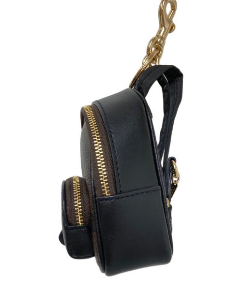 COACH（コーチ）COACH (コーチ) ミニ コート バックパック バッグチャーム ブラック×ブラウン サイズ:下記参照の古着・服飾アイテム