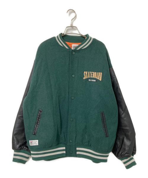 VISION STREET WEAR（ヴィションストリートウェアー）VISION STREET WEAR (ヴィションストリートウェアー) スタジャン グリーン×ブラック サイズ:Lの古着・服飾アイテム