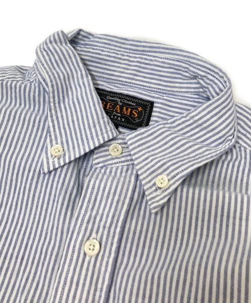 BEAMS PLUS（ビームスプラス）BEAMS PLUS (ビームスプラス) ストライプBDシャツ ブルー×ホワイト サイズ:Lの古着・服飾アイテム