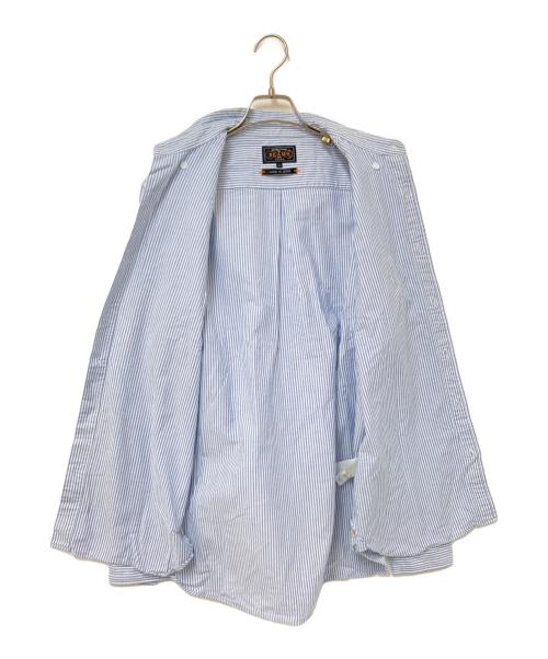 BEAMS PLUS（ビームスプラス）BEAMS PLUS (ビームスプラス) ストライプBDシャツ ブルー×ホワイト サイズ:Lの古着・服飾アイテム