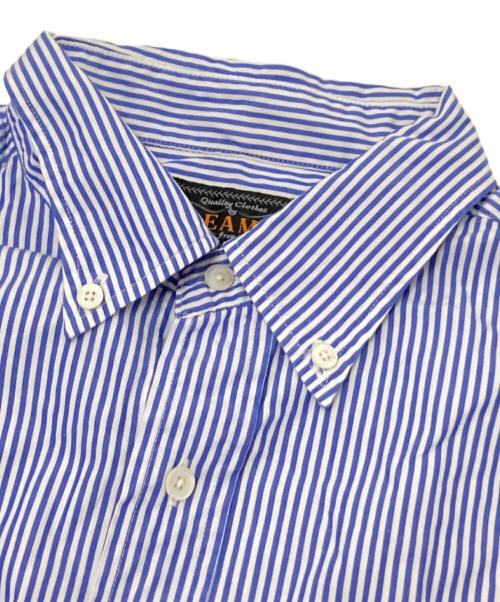 BEAMS PLUS（ビームスプラス）BEAMS PLUS (ビームスプラス) ストライプBDシャツ ブルー×ホワイト サイズ:Lの古着・服飾アイテム