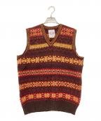 BEAMS PLUS×Jamieson & Smithビームスプラス×ジェミソンアンドスミス）の古着「別注ウールニットベスト」｜ブラウン