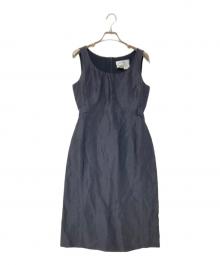 MaxMara（マックスマーラ）の古着「リネンシルクノースリーブワンピース」｜ブラック