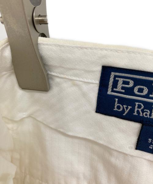 POLO RALPH LAUREN（ポロ・ラルフローレン）POLO RALPH LAUREN (ポロ・ラルフローレン) リネンシルクハーフパンツ ホワイト サイズ:38の古着・服飾アイテム