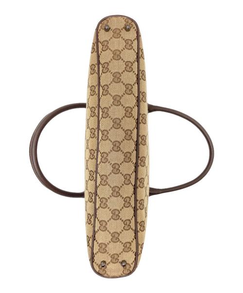 GUCCI（グッチ）GUCCI (グッチ) GGキャンバストートバッグ ブラウン×ベージュ サイズ:下記参照の古着・服飾アイテム