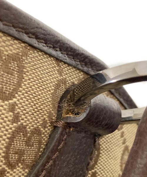 GUCCI（グッチ）GUCCI (グッチ) GGキャンバストートバッグ ブラウン×ベージュ サイズ:下記参照の古着・服飾アイテム