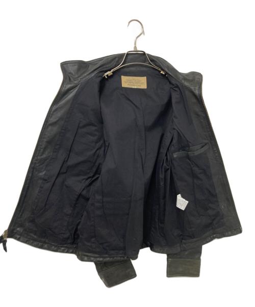 AVIREX（アヴィレックス）AVIREX (アヴィレックス) シングルライダースジャケット ブラック サイズ:Mの古着・服飾アイテム