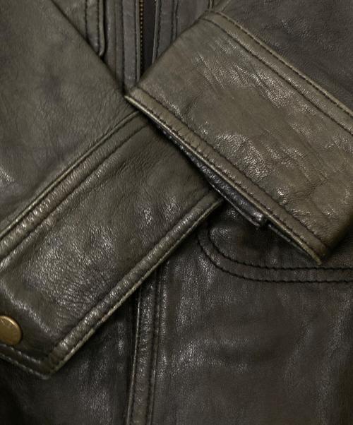 AVIREX（アヴィレックス）AVIREX (アヴィレックス) シングルライダースジャケット ブラック サイズ:Mの古着・服飾アイテム