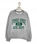 RUSSELLラッセル）の古着「カレッジロゴスウェット」｜グレー