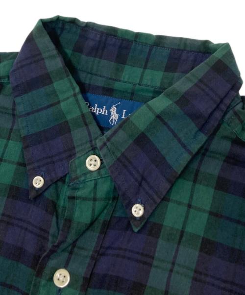 POLO RALPH LAUREN（ポロ・ラルフローレン）POLO RALPH LAUREN (ポロ・ラルフローレン) チェック半袖シャツ グリーン サイズ:Lの古着・服飾アイテム
