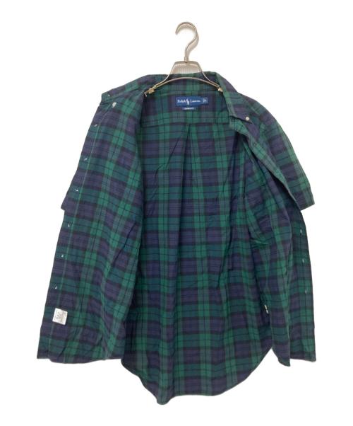 POLO RALPH LAUREN（ポロ・ラルフローレン）POLO RALPH LAUREN (ポロ・ラルフローレン) チェック半袖シャツ グリーン サイズ:Lの古着・服飾アイテム