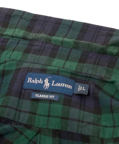 POLO RALPH LAUREN（ポロ・ラルフローレン）POLO RALPH LAUREN (ポロ・ラルフローレン) チェック半袖シャツ グリーン サイズ:Lの古着・服飾アイテム
