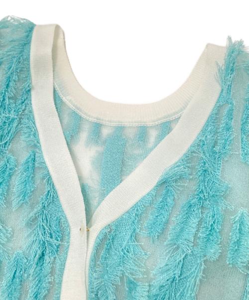 NOLLEY'S（ノーリーズ）NOLLEY'S (ノーリース) カットフリンジ２WAYCD ブルー サイズ:38の古着・服飾アイテム