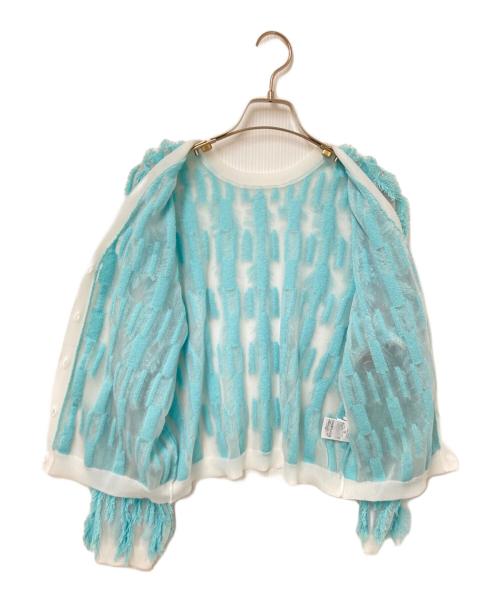 NOLLEY'S（ノーリーズ）NOLLEY'S (ノーリース) カットフリンジ２WAYCD ブルー サイズ:38の古着・服飾アイテム