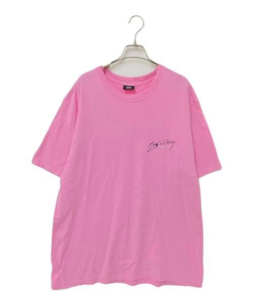 stussy（ステューシー）stussy (ステューシー) プリントTシャツ ピンク サイズ:Lの古着・服飾アイテム