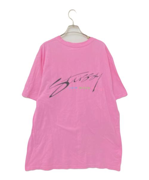 stussy（ステューシー）stussy (ステューシー) プリントTシャツ ピンク サイズ:Lの古着・服飾アイテム