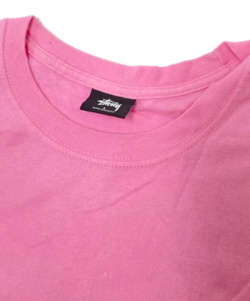 stussy（ステューシー）stussy (ステューシー) プリントTシャツ ピンク サイズ:Lの古着・服飾アイテム