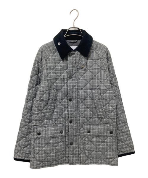 Barbour（バブアー）Barbour (バブアー) SHIPS (シップス) 別注キルティングジャケット グレー×ブラック サイズ:34の古着・服飾アイテム