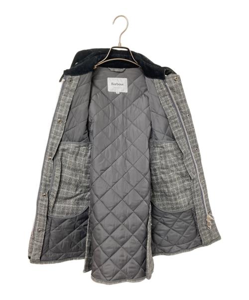 Barbour（バブアー）Barbour (バブアー) SHIPS (シップス) 別注キルティングジャケット グレー×ブラック サイズ:34の古着・服飾アイテム