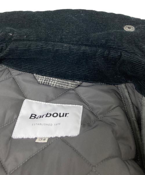 Barbour（バブアー）Barbour (バブアー) SHIPS (シップス) 別注キルティングジャケット グレー×ブラック サイズ:34の古着・服飾アイテム