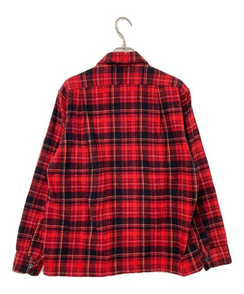 PENDLETON（ペンドルトン）PENDLETON (ペンドルトン) ウールチェックネルシャツ レッド×ブラック サイズ:Mの古着・服飾アイテム