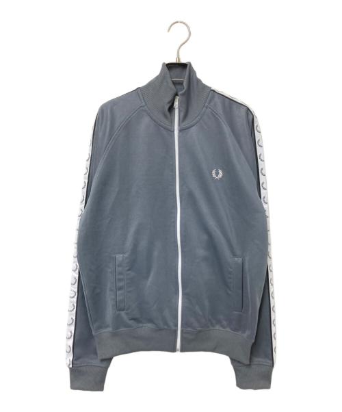 FRED PERRY（フレッドペリー）FRED PERRY (フレッドペリー) Taped Track Jacket グレー×ホワイト サイズ:Mの古着・服飾アイテム