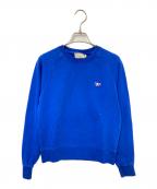 maison kitsuneメゾンキツネ）の古着「Tricolor Fox Patch Sweatshirts」｜ブルー