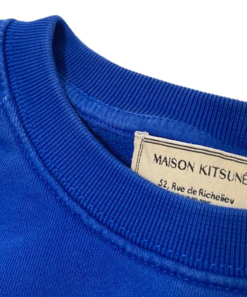 maison kitsune（メゾンキツネ）maison kitsune (メゾンキツネ) Tricolor Fox Patch Sweatshirts ブルー サイズ:Sの古着・服飾アイテム