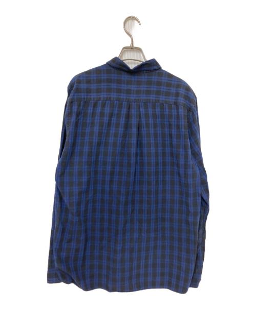 stussy（ステューシー）stussy (ステューシー) チェックシャツ ブルー×ブラック サイズ:Mの古着・服飾アイテム