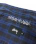 中古・古着 stussy (ステューシー) チェックシャツ ブルー×ブラック サイズ:M：4500円