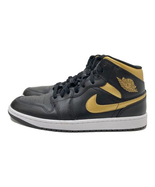 NIKE（ナイキ）NIKE (ナイキ) AIR JORDAN 1 MID ブラック×ゴールド サイズ:28.5cmの古着・服飾アイテム