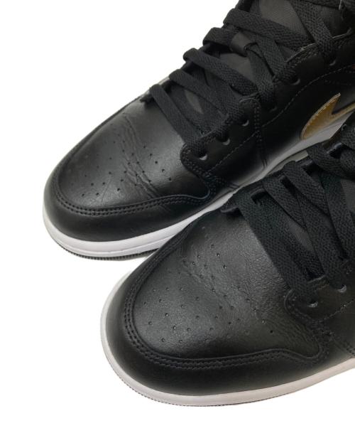 NIKE（ナイキ）NIKE (ナイキ) AIR JORDAN 1 MID ブラック×ゴールド サイズ:28.5cmの古着・服飾アイテム