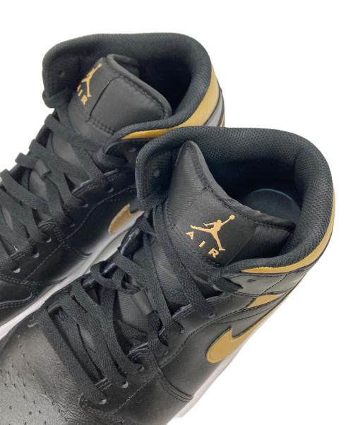 NIKE（ナイキ）NIKE (ナイキ) AIR JORDAN 1 MID ブラック×ゴールド サイズ:28.5cmの古着・服飾アイテム