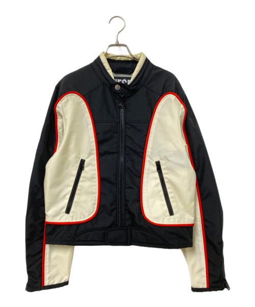 DIESEL（ディーゼル）DIESEL (ディーゼル) J-BLINK レーシングジャケット ベージュ×ブラック サイズ:Sの古着・服飾アイテム