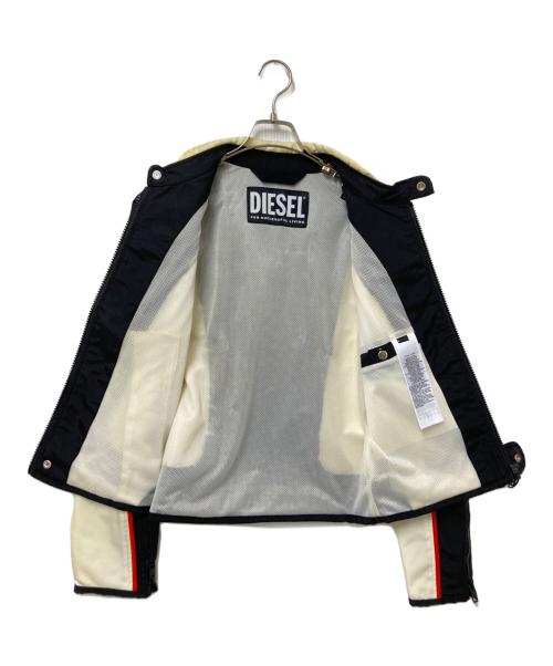 DIESEL（ディーゼル）DIESEL (ディーゼル) J-BLINK レーシングジャケット ベージュ×ブラック サイズ:Sの古着・服飾アイテム