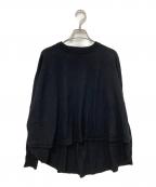 mizuiro-indミズイロインド）の古着「crew neck front seam P/O」｜ブラック