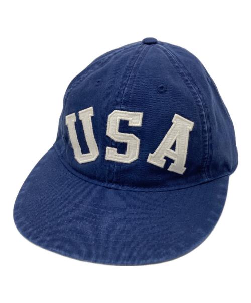 POLO RALPH LAUREN（ポロ・ラルフローレン）POLO RALPH LAUREN (ポロ・ラルフローレン) アップリケドツイルボールキャップ ネイビー サイズ:下記参照の古着・服飾アイテム