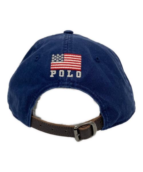 POLO RALPH LAUREN（ポロ・ラルフローレン）POLO RALPH LAUREN (ポロ・ラルフローレン) アップリケドツイルボールキャップ ネイビー サイズ:下記参照の古着・服飾アイテム