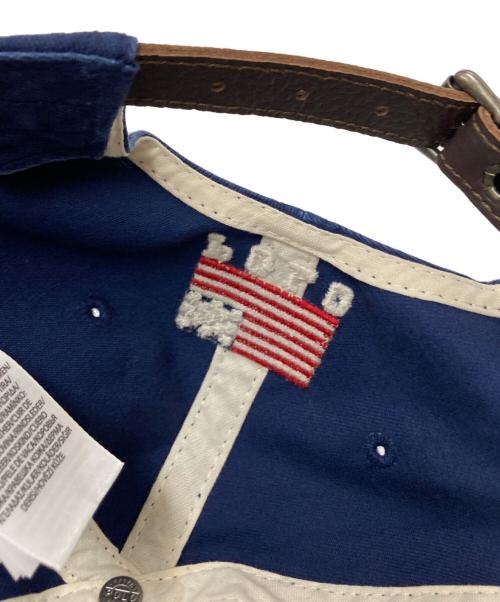 POLO RALPH LAUREN（ポロ・ラルフローレン）POLO RALPH LAUREN (ポロ・ラルフローレン) アップリケドツイルボールキャップ ネイビー サイズ:下記参照の古着・服飾アイテム